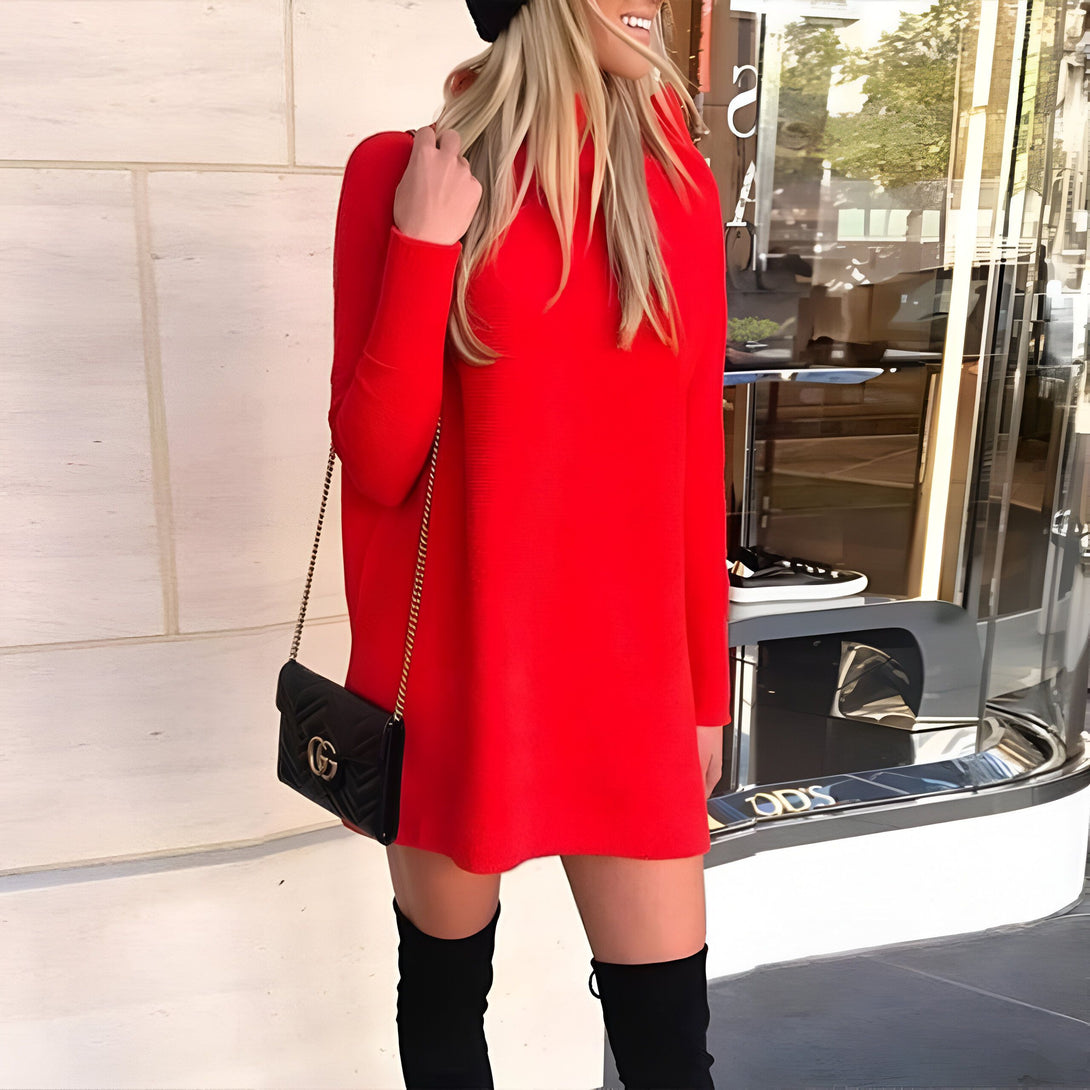 Robe Pull Col Roulé Femme
