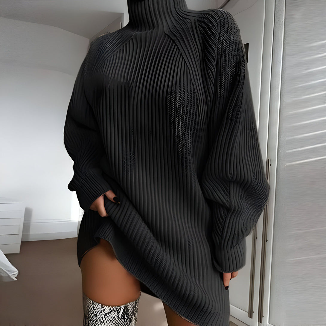 Robe Pull Col Roulé Femme
