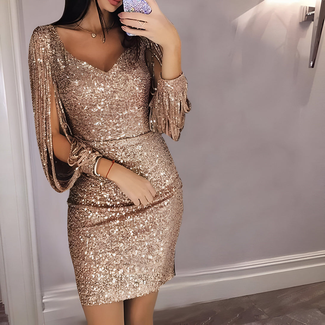 Robe Soirée Paillettes Femme Chic
