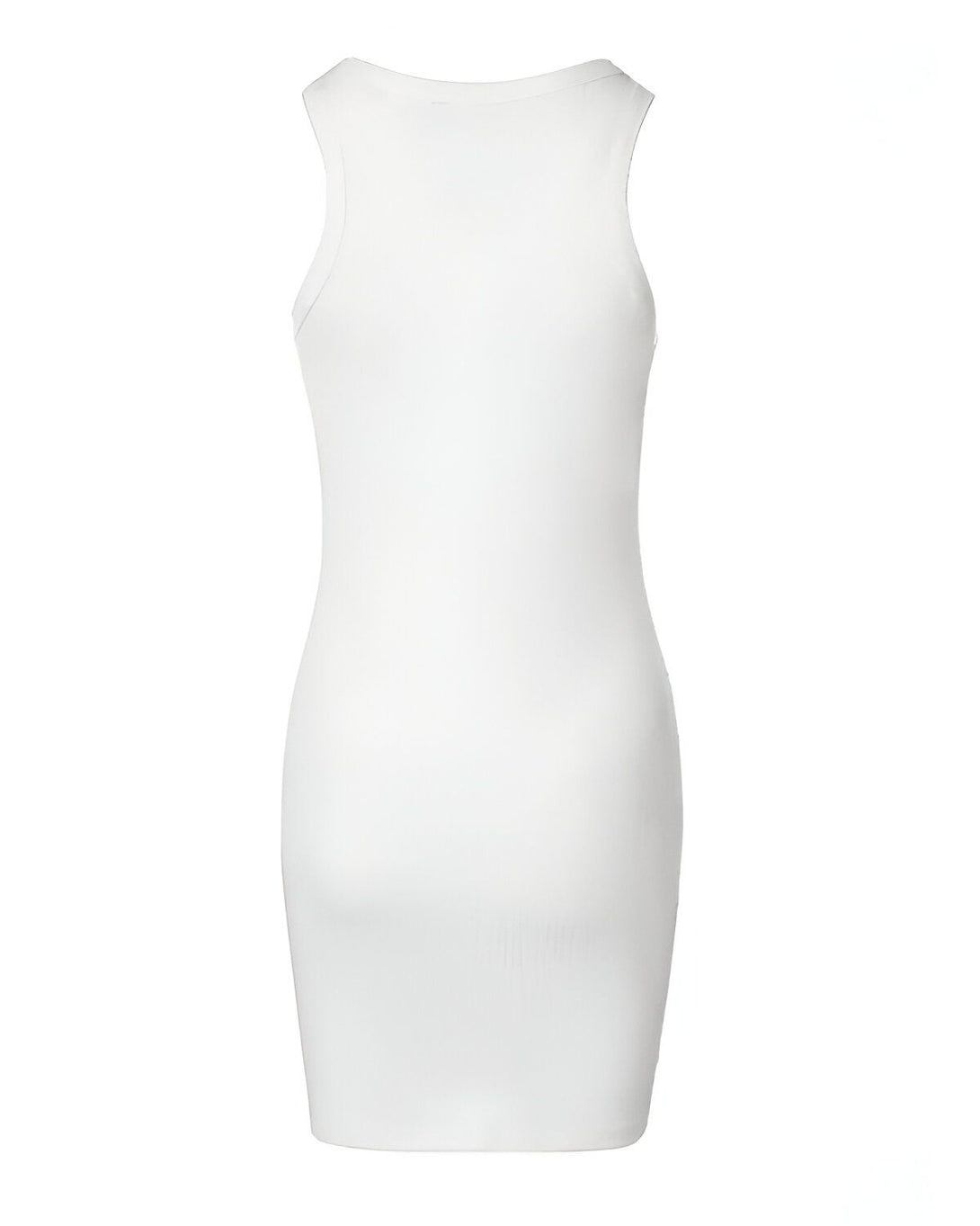 Une image d'une robe moulante blanche dos nu.