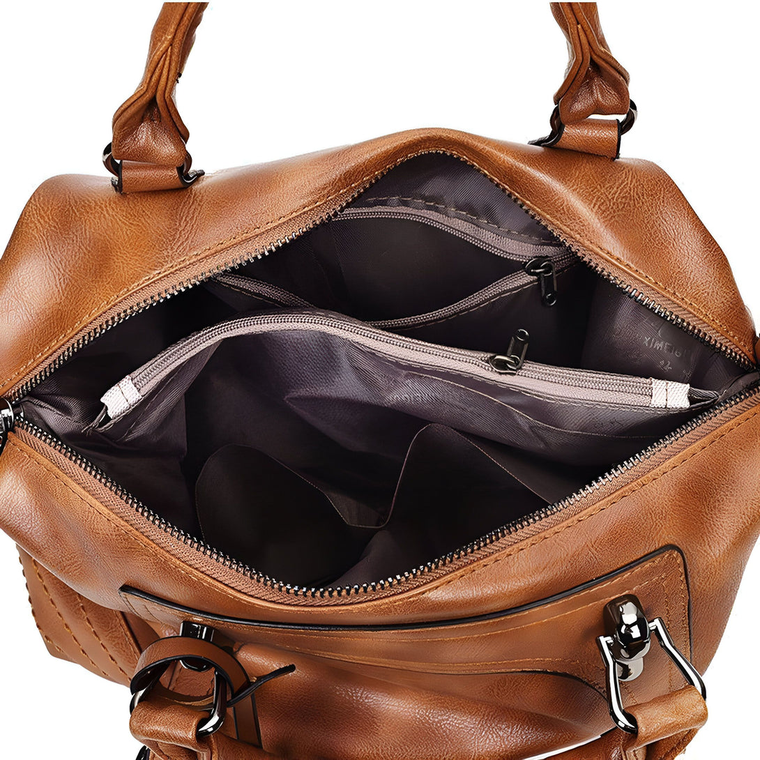 Sac à Main Femme Cuir Vintage Grande Capacité
