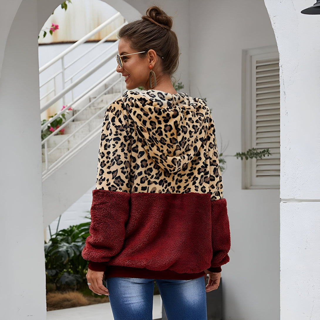 Sweat Léopard Femme Chaud
