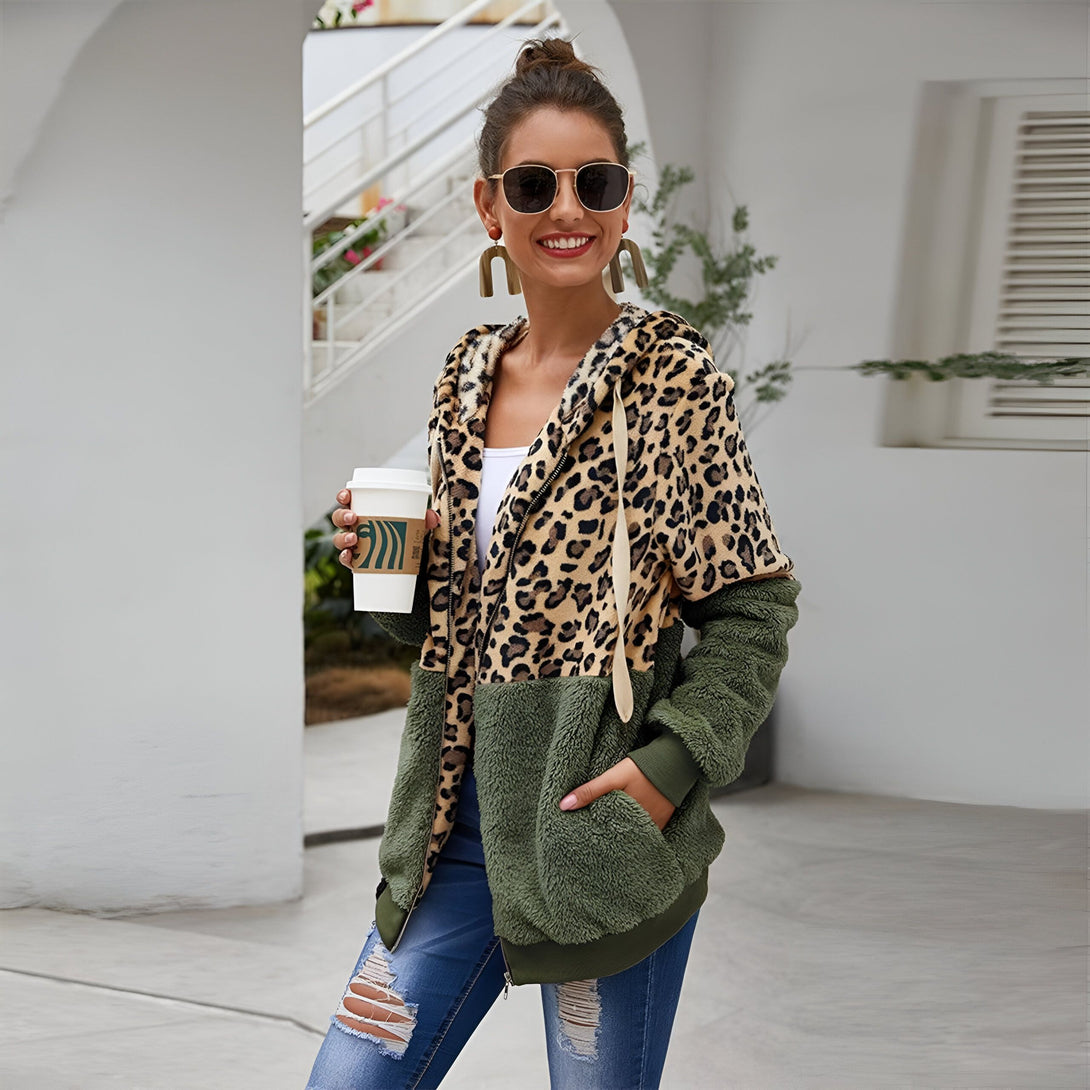 Sweat Léopard Femme Chaud
