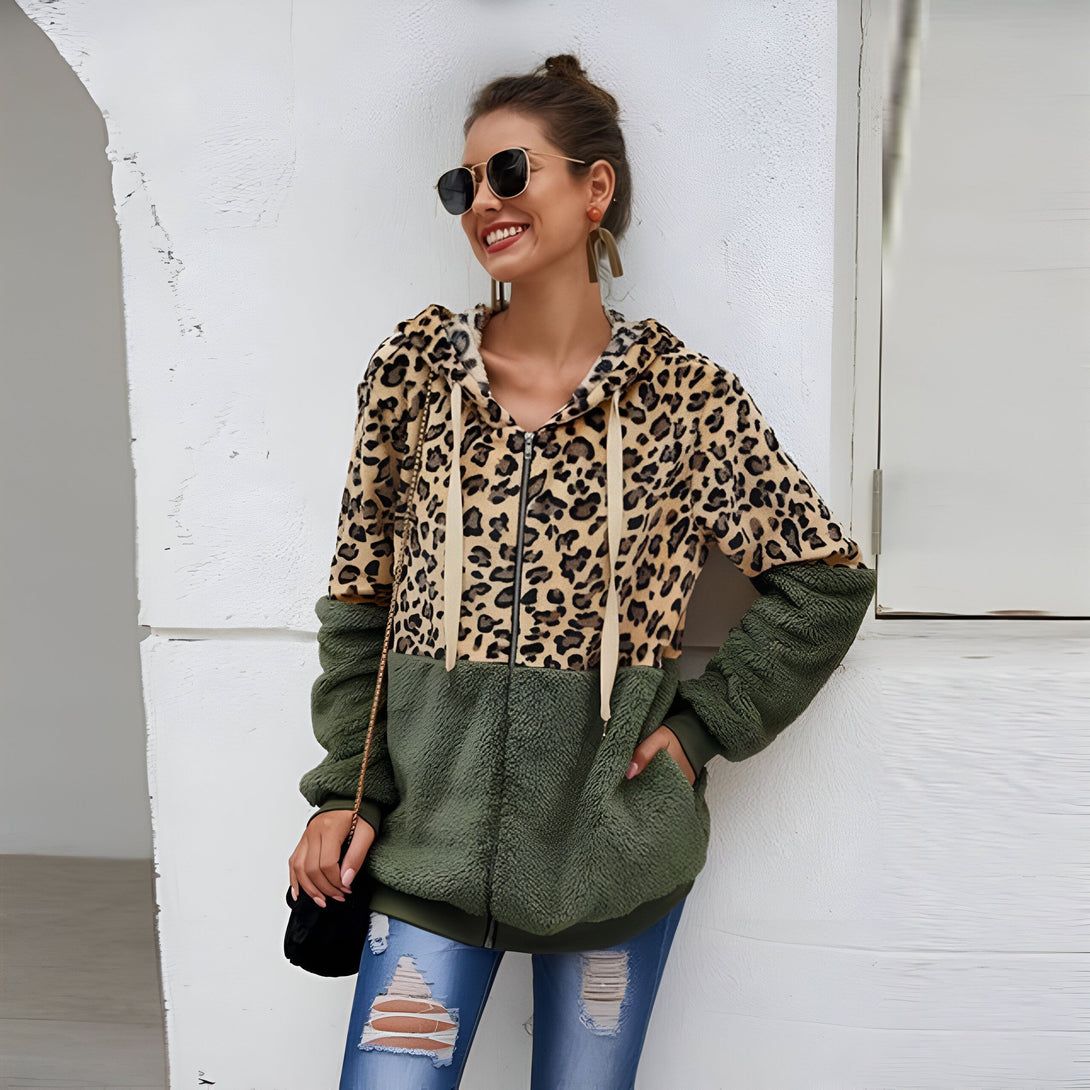 Sweat Léopard Femme Chaud
