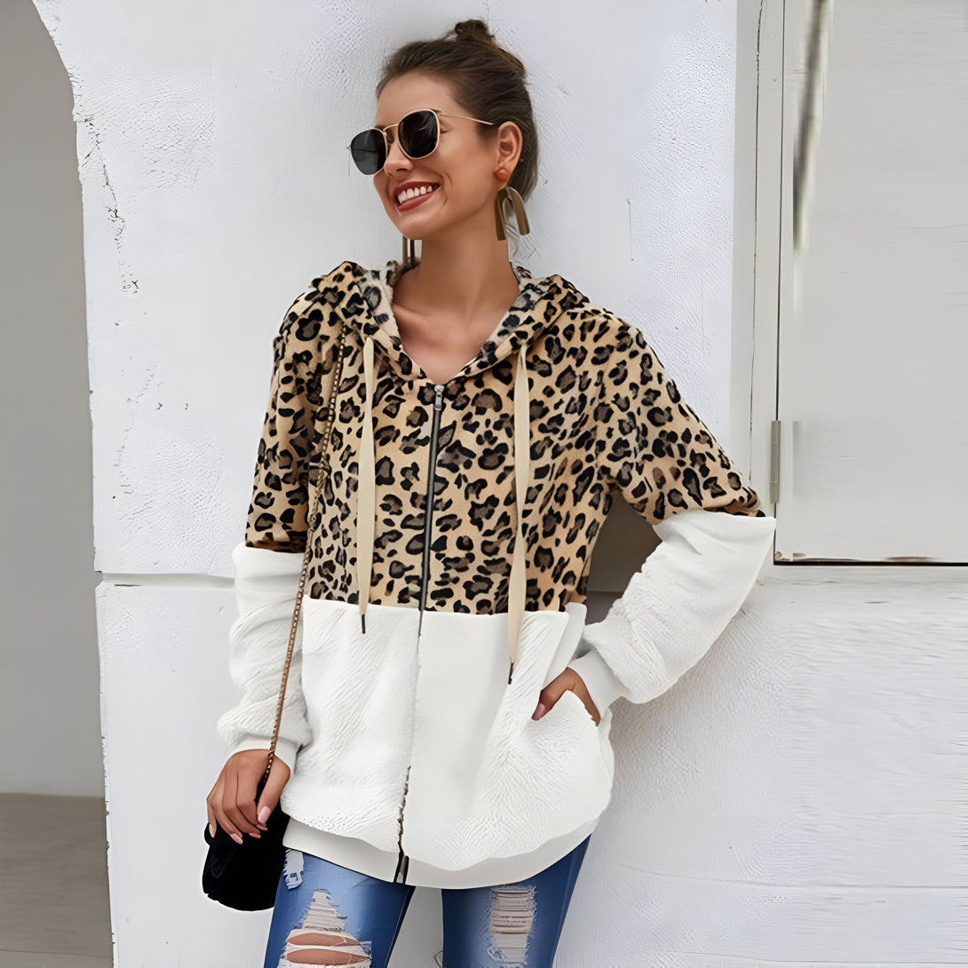 Sweat Léopard Femme Chaud
