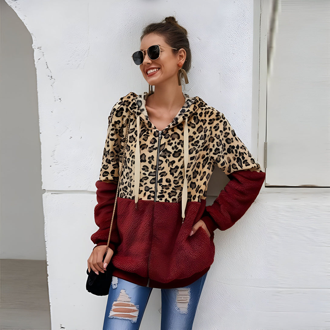 Sweat Léopard Femme Chaud
