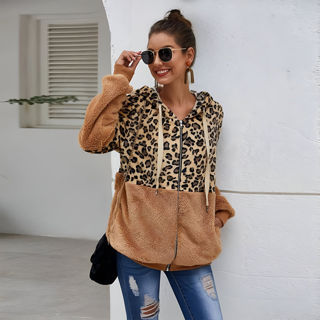 Sweat Léopard Femme Chaud
