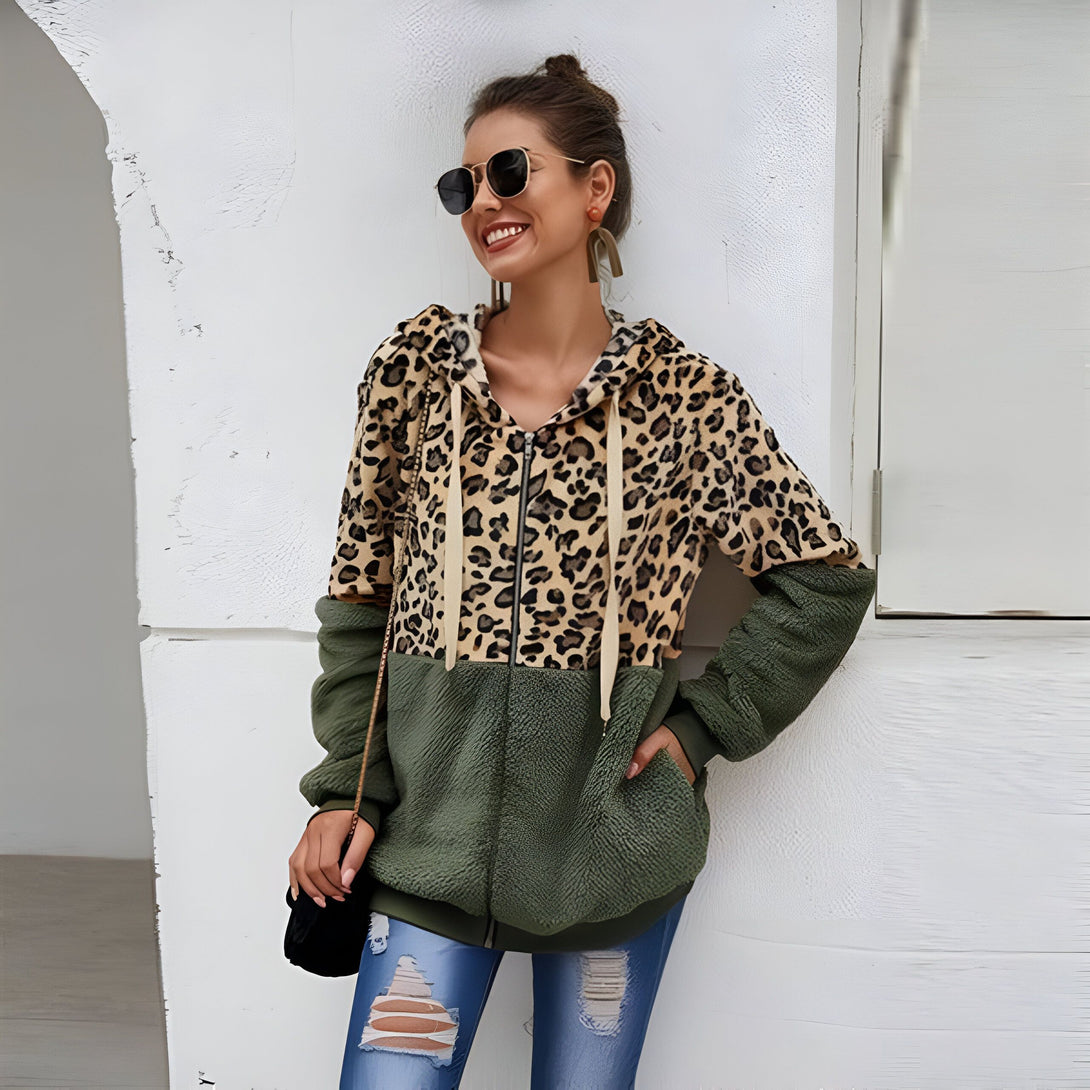 Sweat Léopard Femme Chaud

