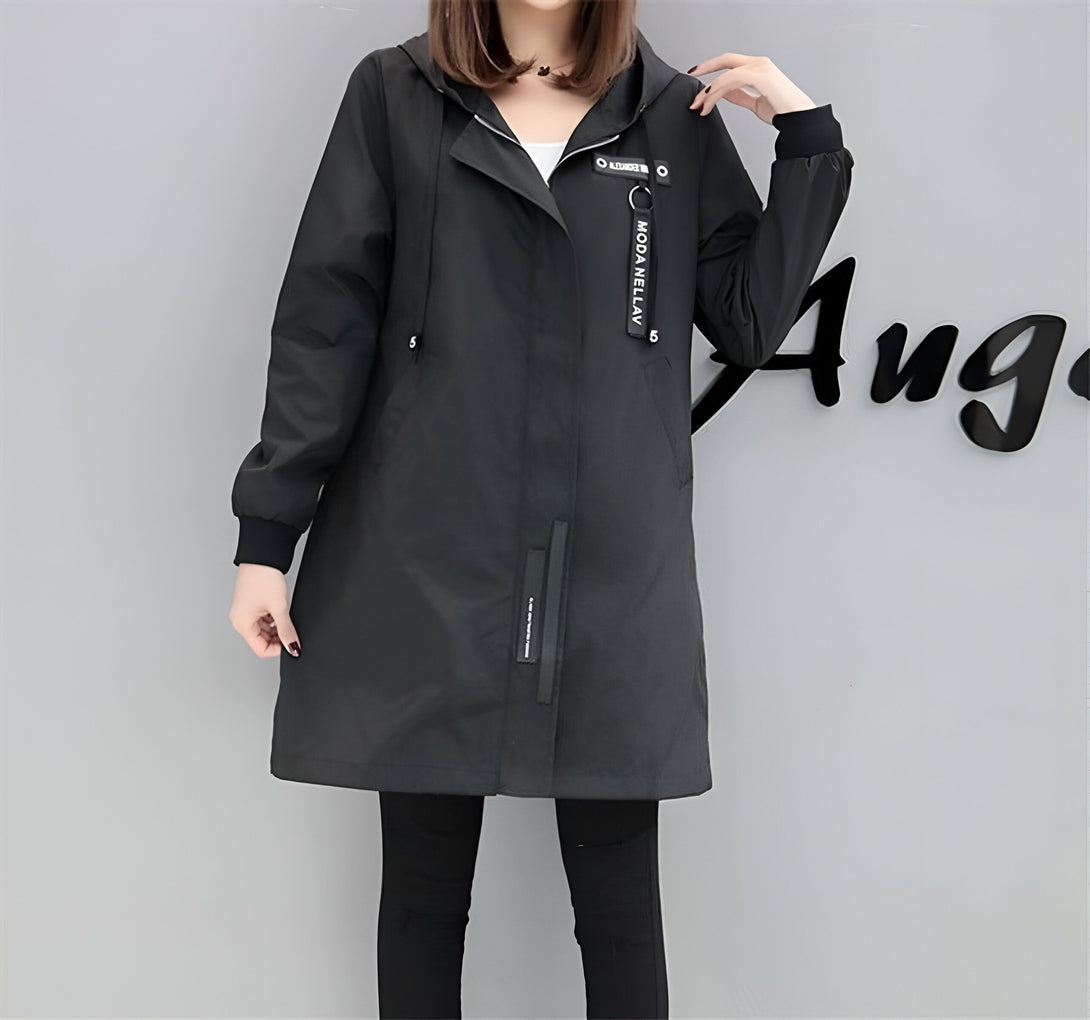 Veste Coupe-Vent Femme Mi-Saison Kaki

