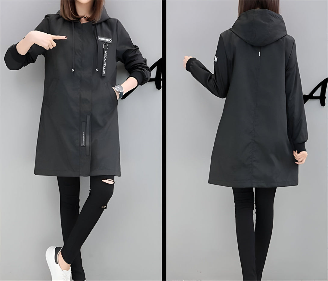 Veste Coupe-Vent Femme Mi-Saison Kaki
