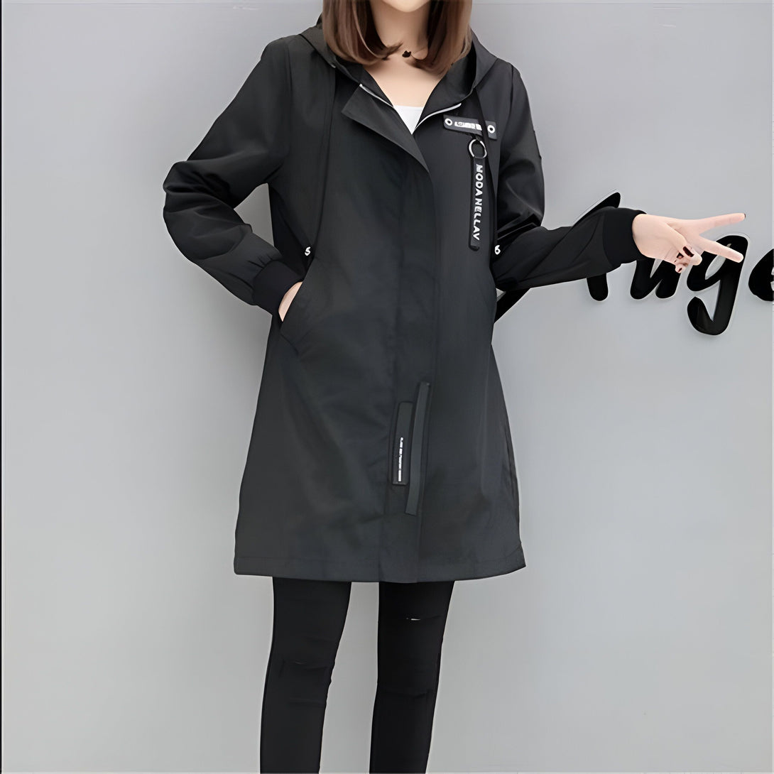 Veste Coupe-Vent Femme Mi-Saison Kaki
