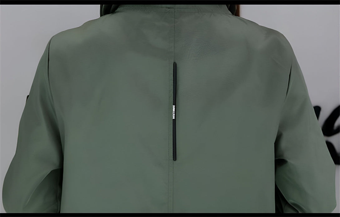 Veste Coupe-Vent Femme Mi-Saison Kaki
