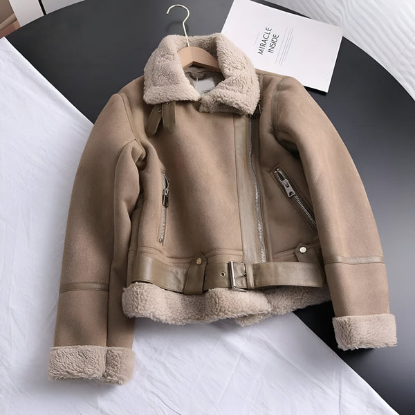 Veste en daim femme hiver
