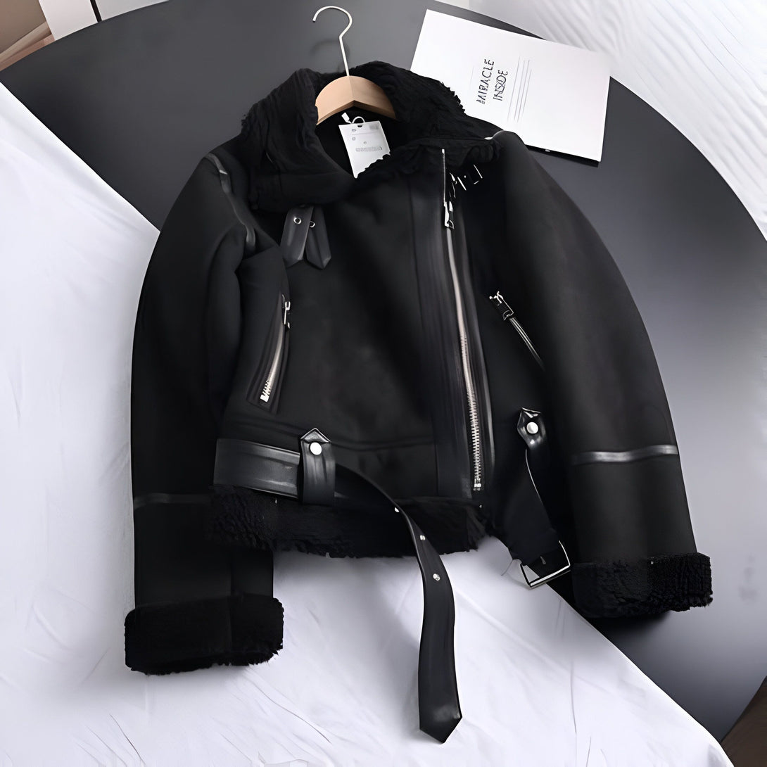 Veste en daim femme hiver
