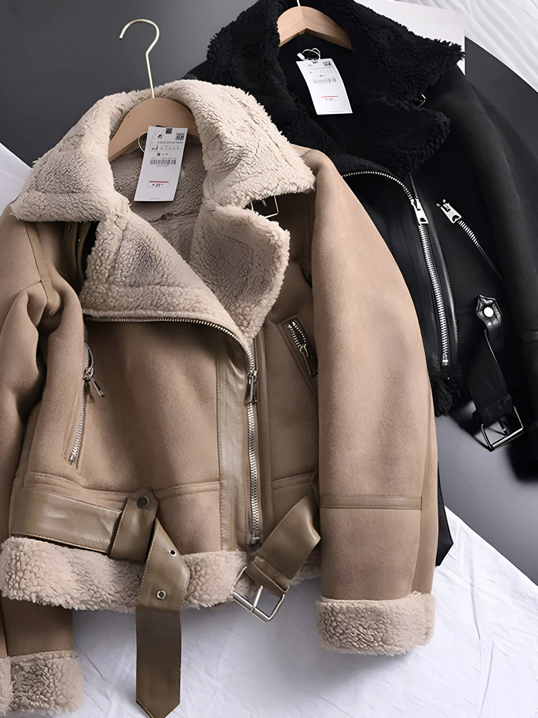 Veste en daim femme hiver
