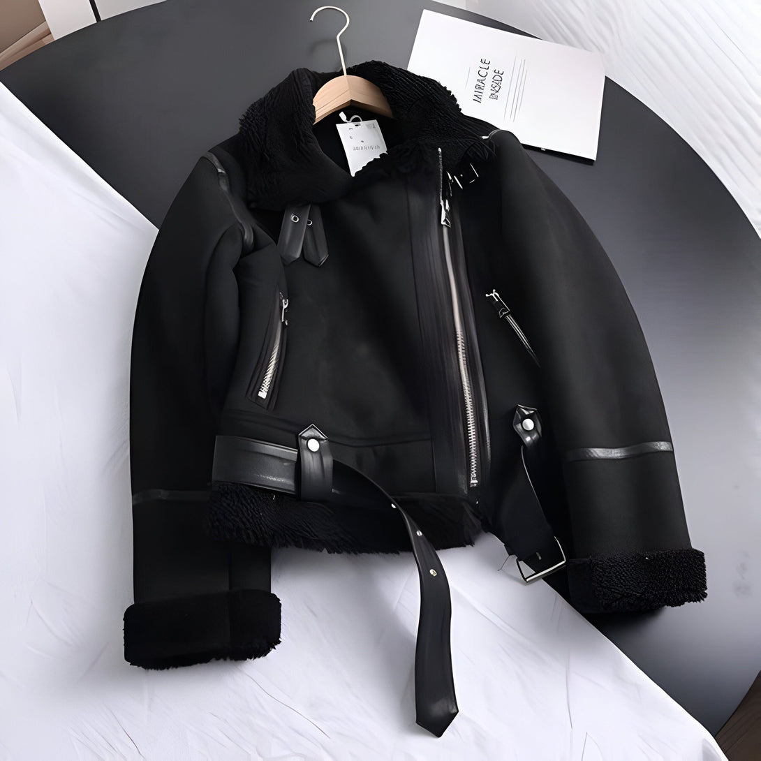 Veste en daim femme hiver
