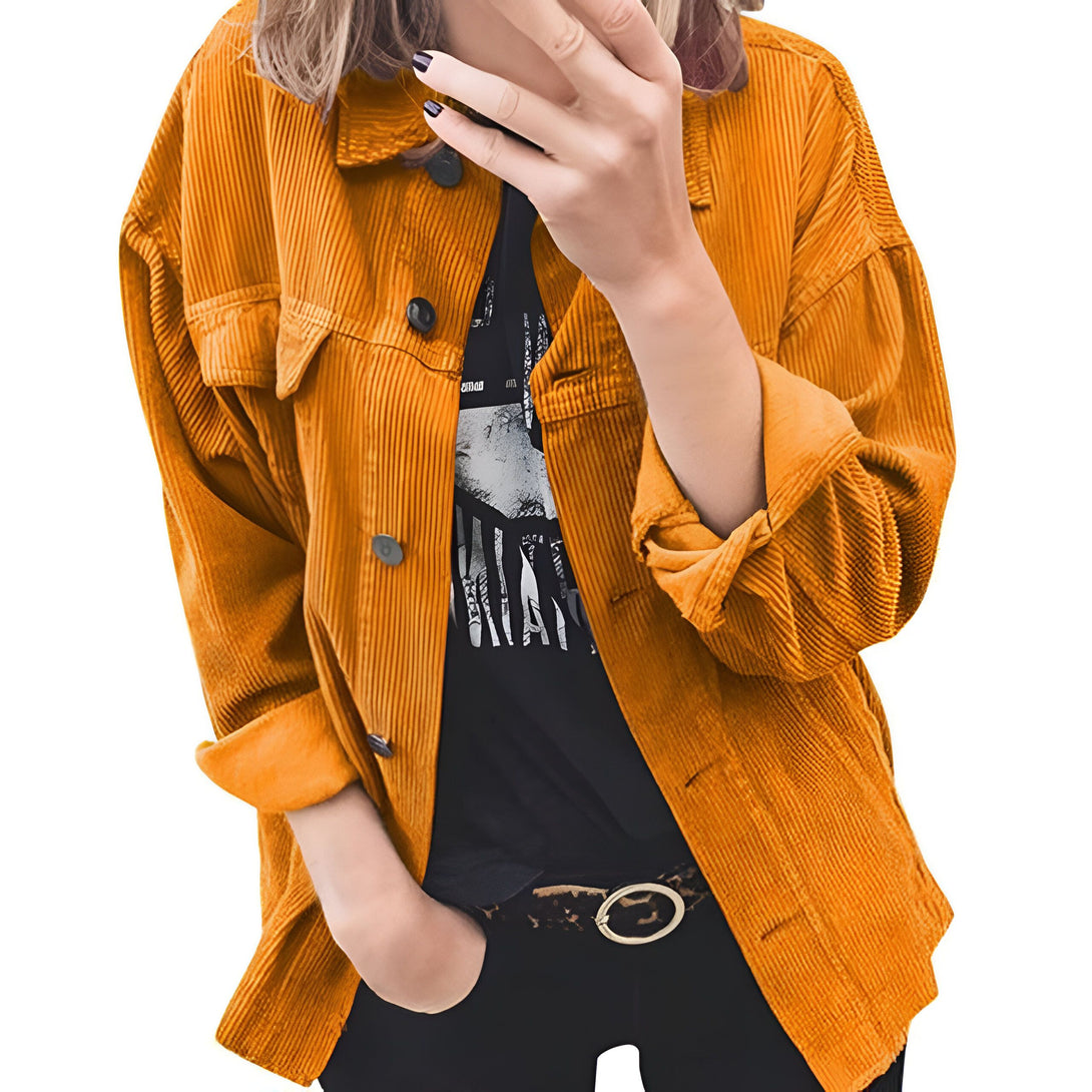 Veste en velours côtelé femme hiver
