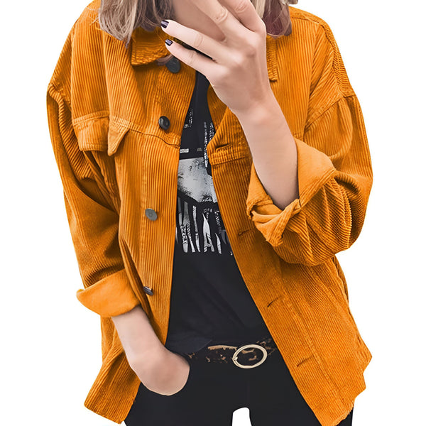 Veste en velours côtelé femme hiver
