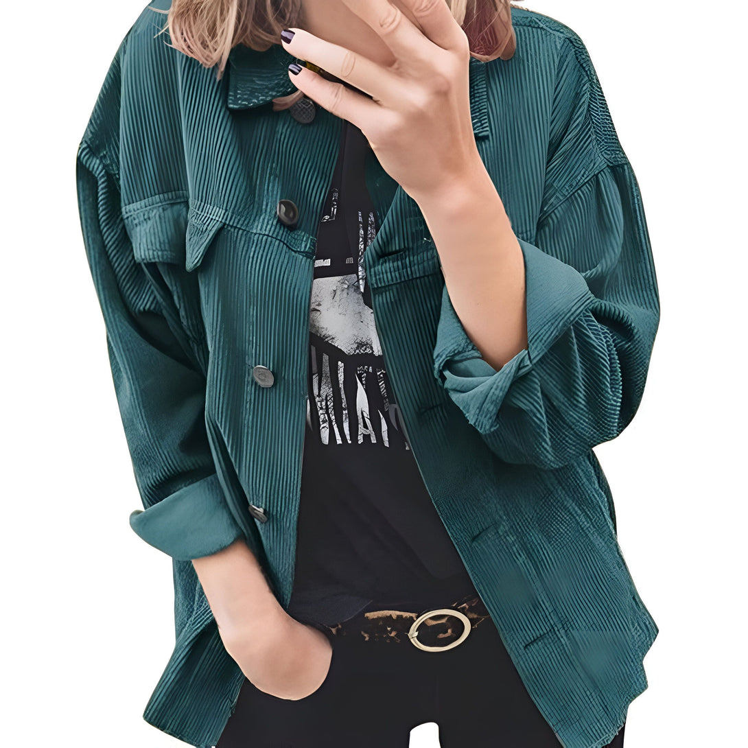 Veste en velours côtelé femme hiver
