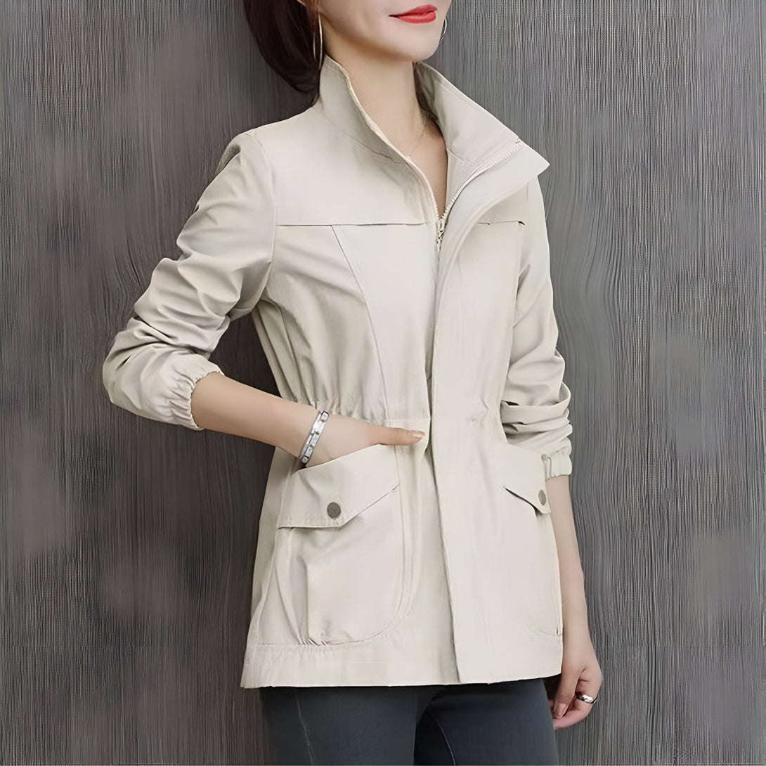 Veste Femme Automne-Hiver Col Claudine
