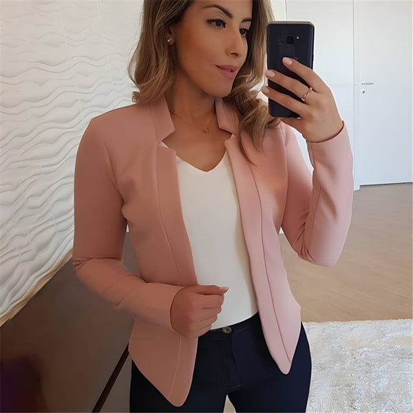 Veste Femme Élégante Col Officier

