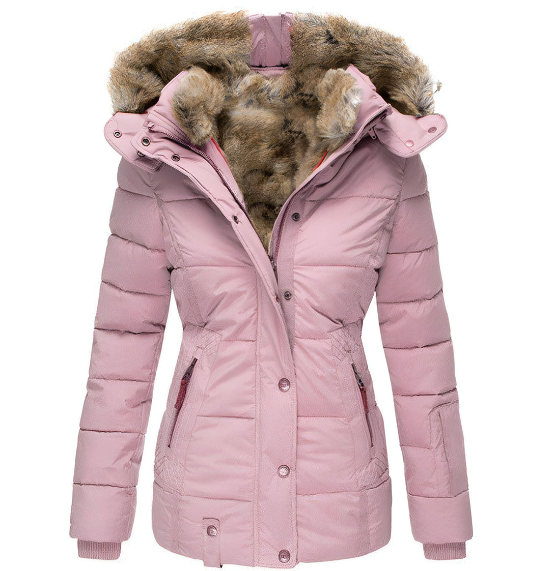 Veste Femme Hiver Chaude Doublée Fourrure
