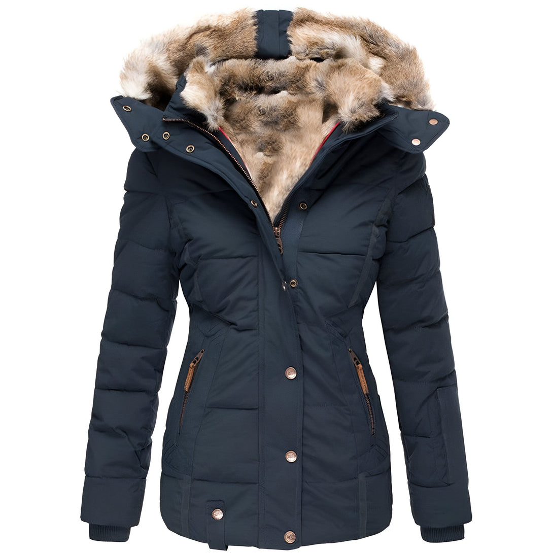 Veste Femme Hiver Chaude Doublée Fourrure
