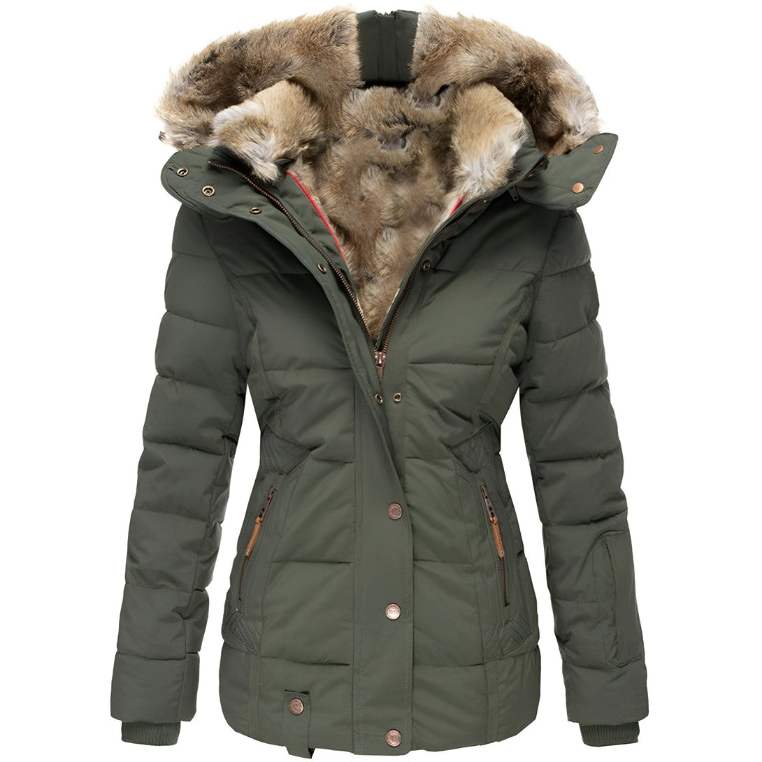 Veste Femme Hiver Chaude Doublée Fourrure
