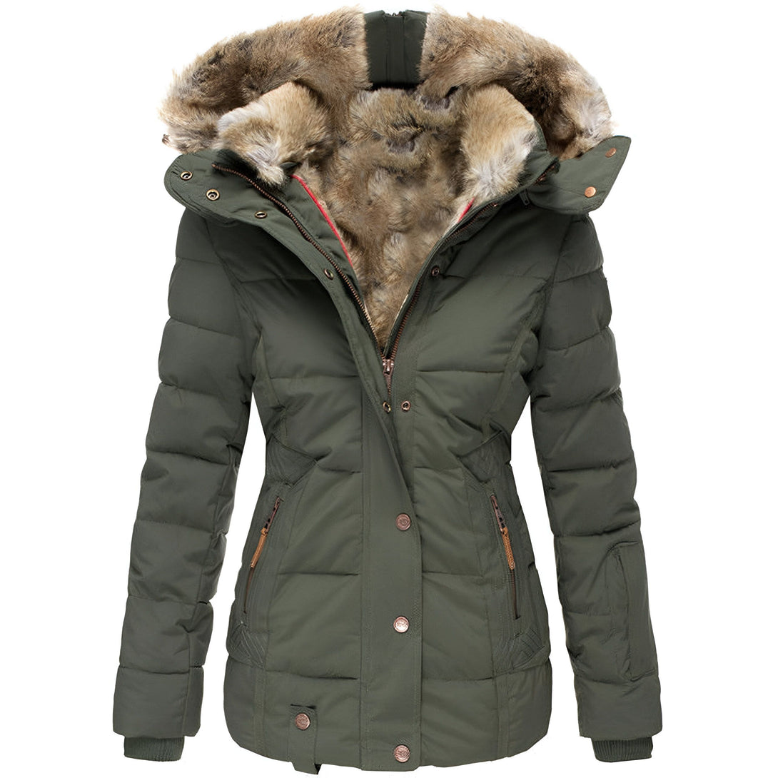 Veste Femme Hiver Chaude Doublée Fourrure
