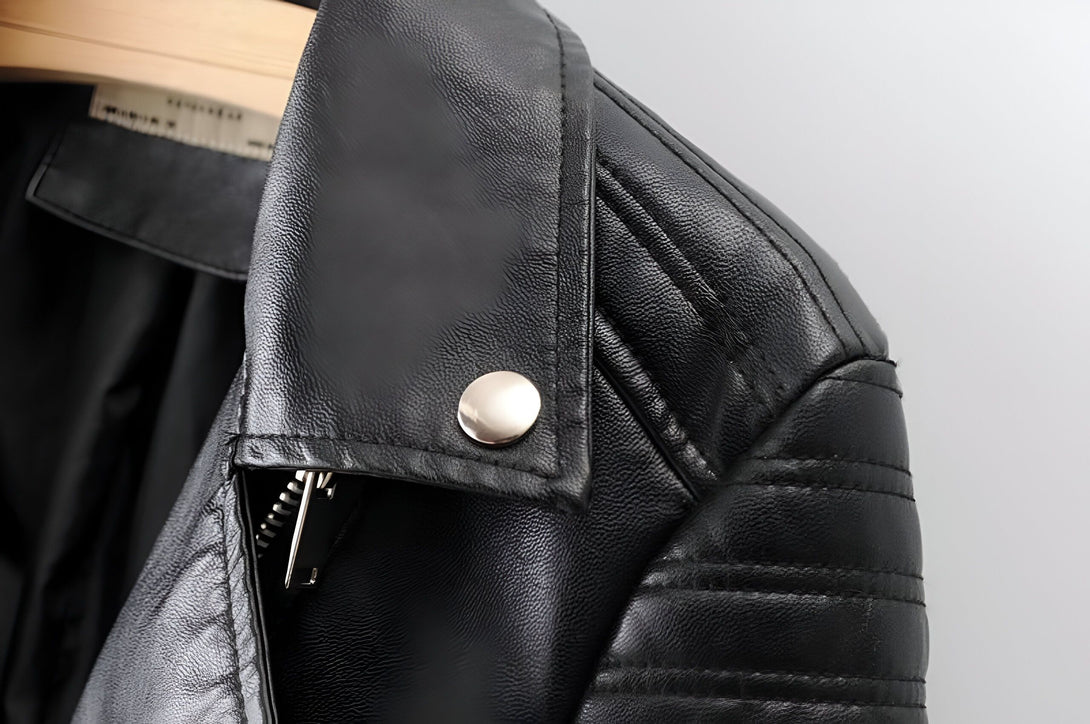Veste Moto Femme Cuir Synthétique
