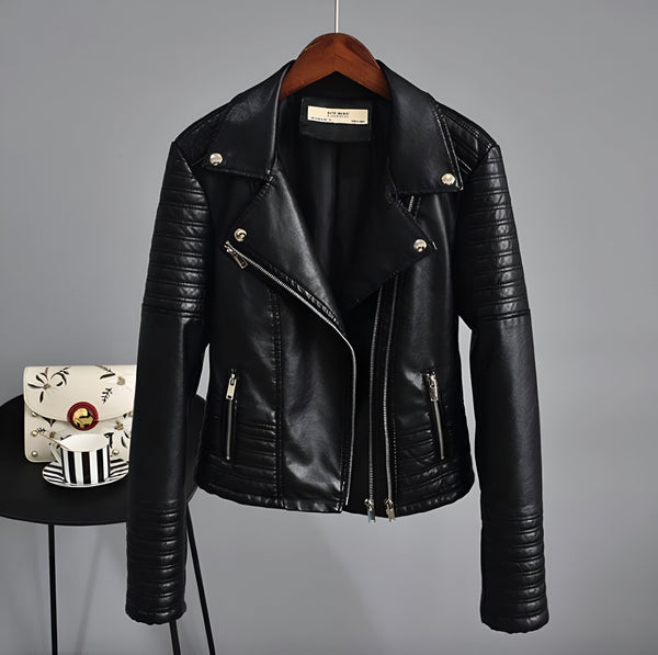 Veste Moto Femme Cuir Synthétique
