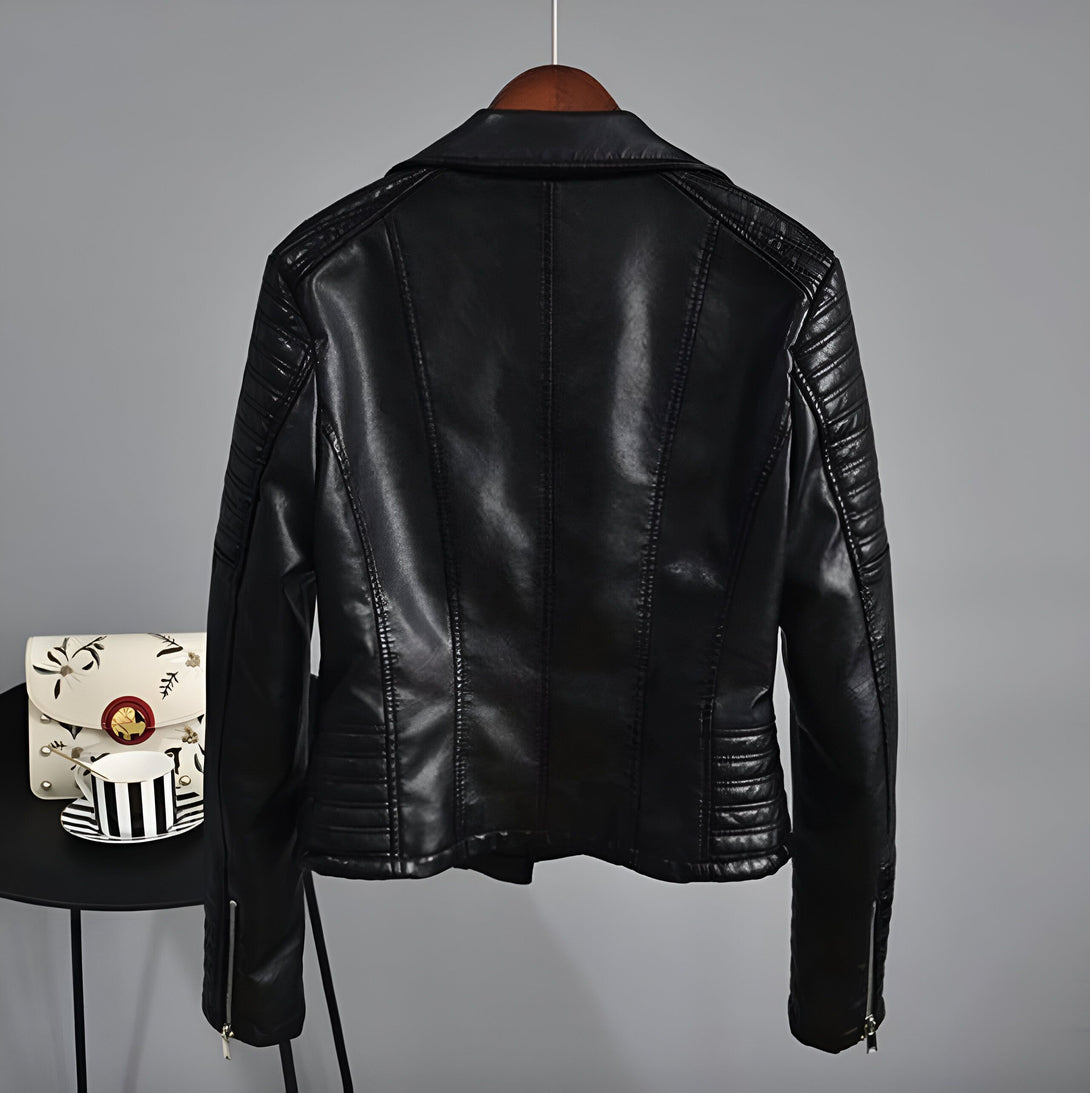 Veste Moto Femme Cuir Synthétique
