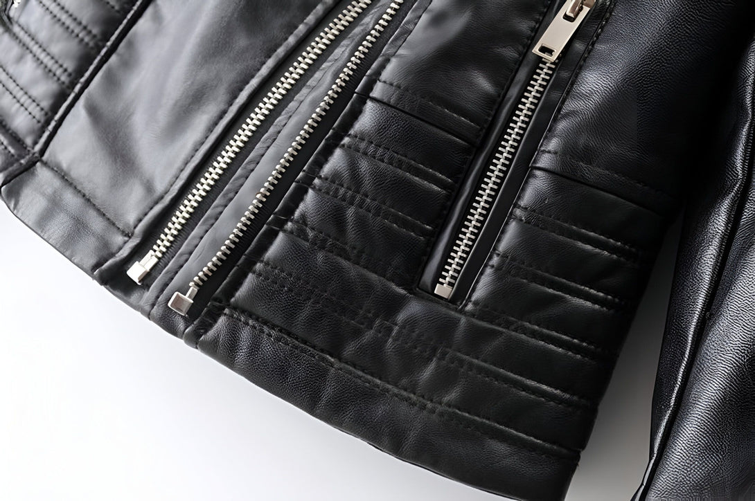 Veste Moto Femme Cuir Synthétique
