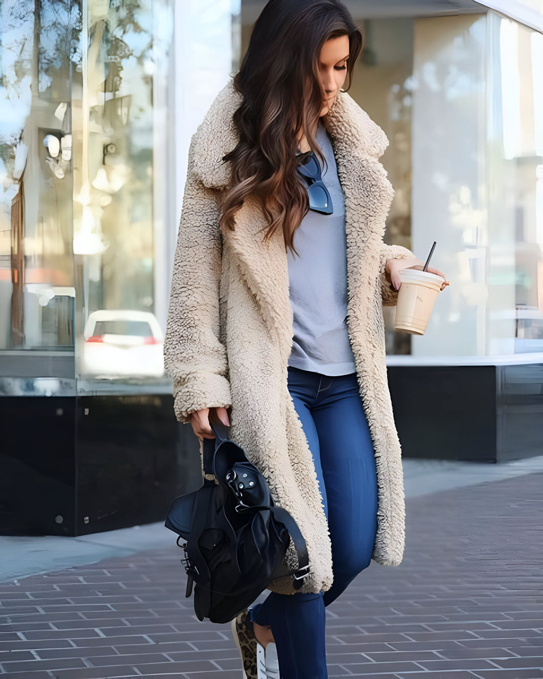 Veste Teddy Femme Automne-Hiver
